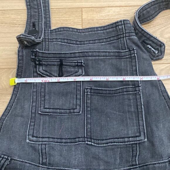 Free people dark gray wash overalls size small - Picture 8 of 8